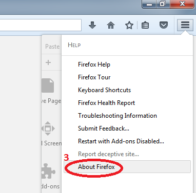 Open 'About' FireFox dialog