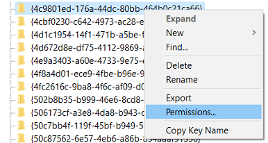Open registry properties dialog