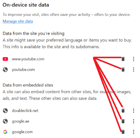 Delete all cookie entries
