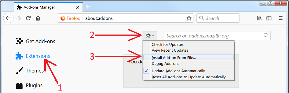 Firefox Add-ons Manager