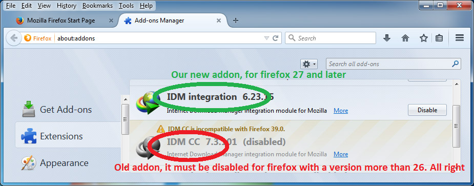 idm compatible avec firefox 60.0.1