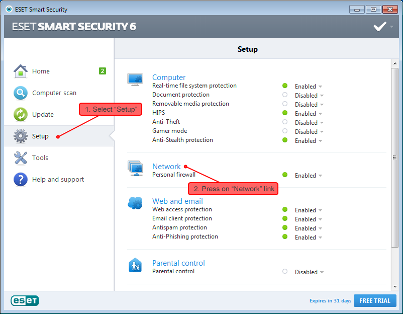 eset antivirus problems