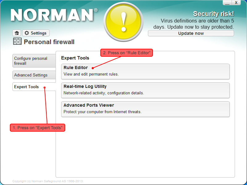 Norman Security Suite settings 3