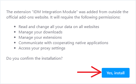 Install IDM extension in Opera