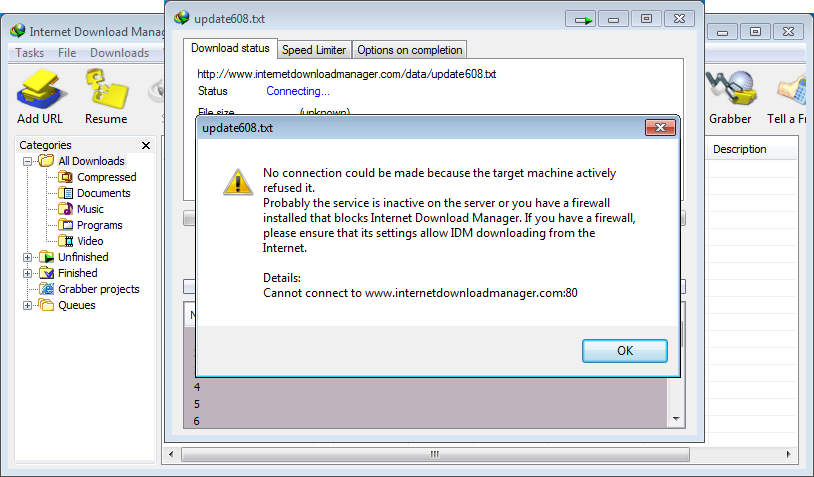 Connection has been closed. Internet download Manager. Connections has been closed. IDM Classic connection. Midpoint IDM.