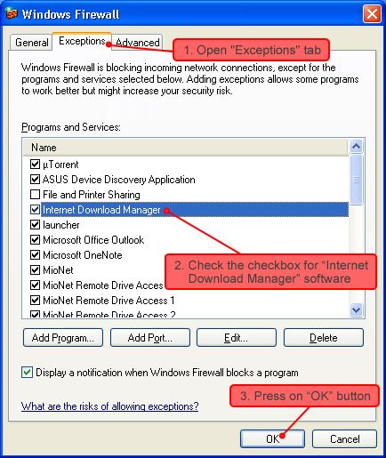 How To Configure Windows Firewall To Work With Internet Download Manager Idm