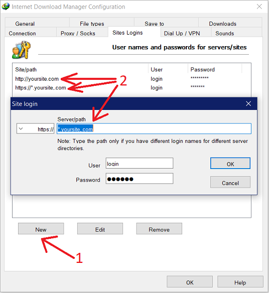 How To Configure Idm To Work With Some Other Sharing Site