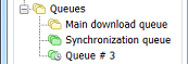 The list of Internet Download Manager queues