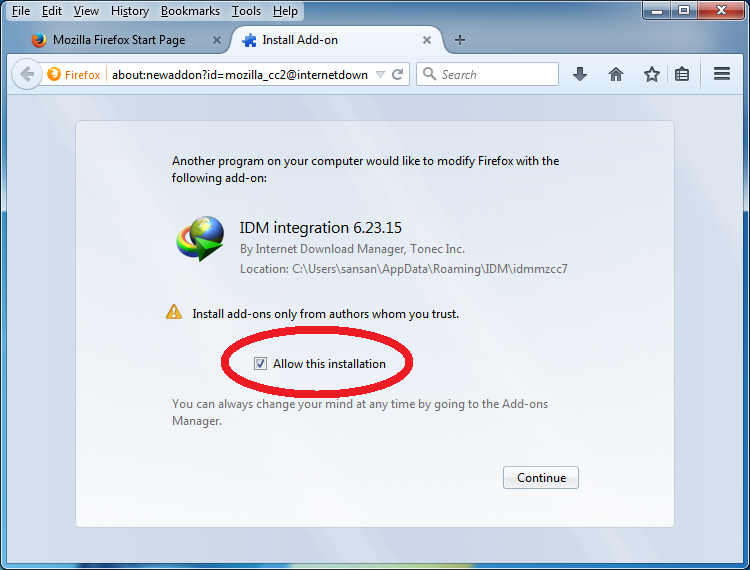 Internet Download Manager Integration guide for Firefox