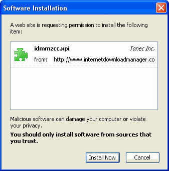 IDMCC extension installation Install now